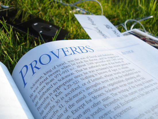 bible open to proverbs